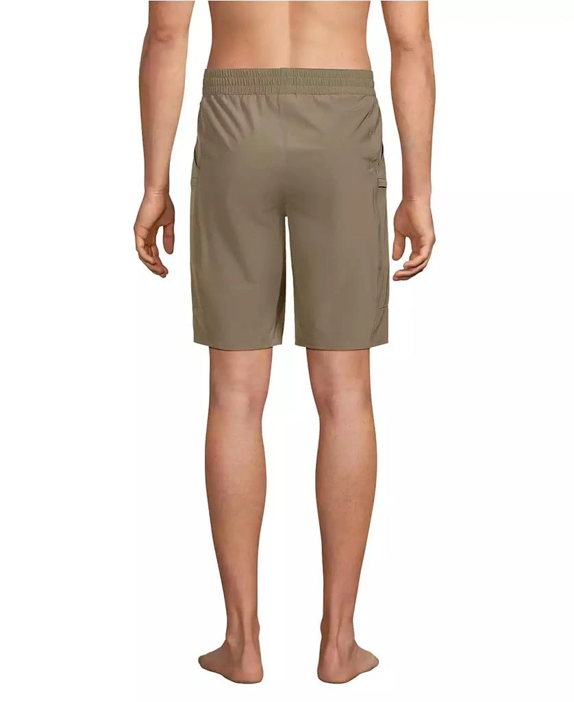 Lands' End Big & Tall 9 Inch Packable Cargo Swim Shorts 2