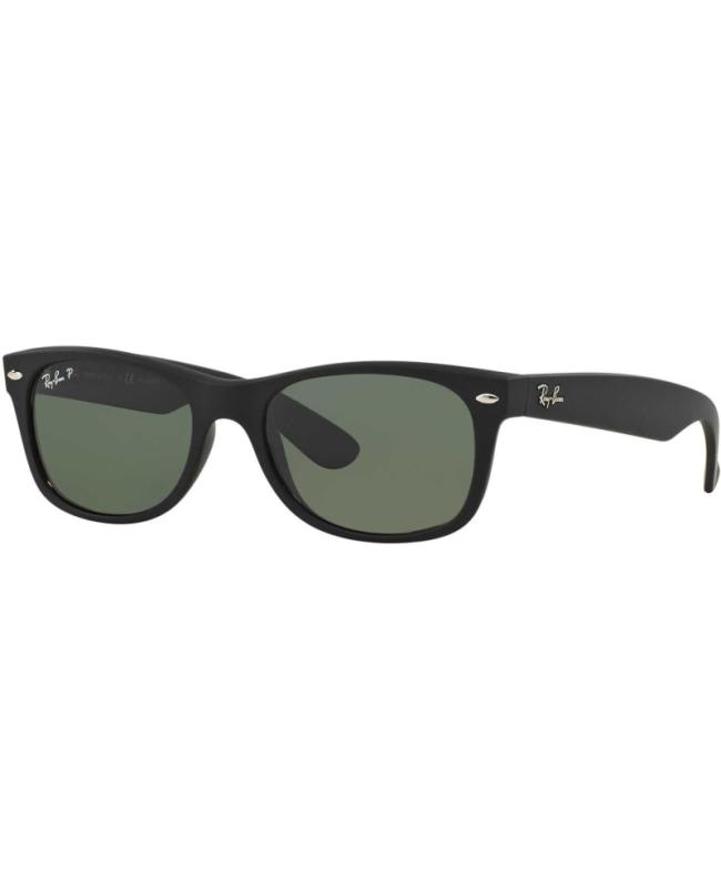 Ray-Ban Ray-Ban New Wayfarer Classic Square Black Acetate Green Men's Sunglasses RB2132 622 58-18