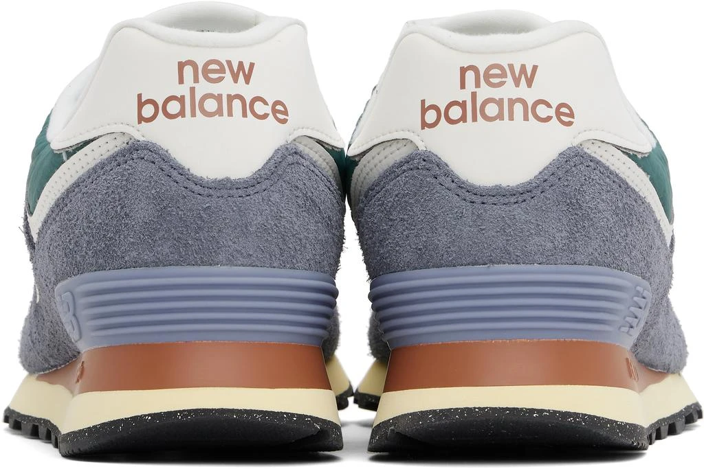 New Balance Navy & Green 574 Sneakers 2
