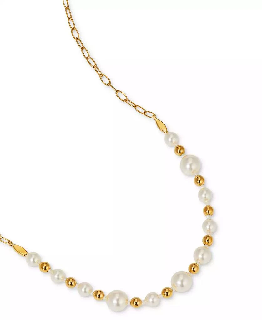 Nadri AJOA by 18k Gold-Plated Imitation Pearl Statement Necklace, 16" + 2" extender 2