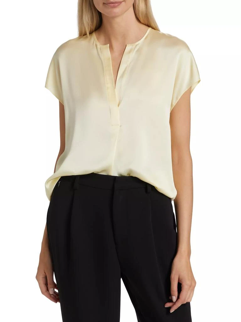 Vince Silk Cap-Sleeve Blouse 3