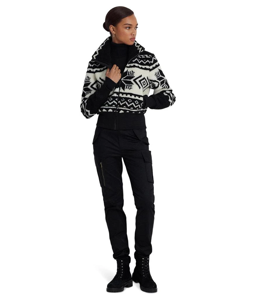 Ralph Lauren Fair Isle Jacquard Fleece Mockneck Coat 4