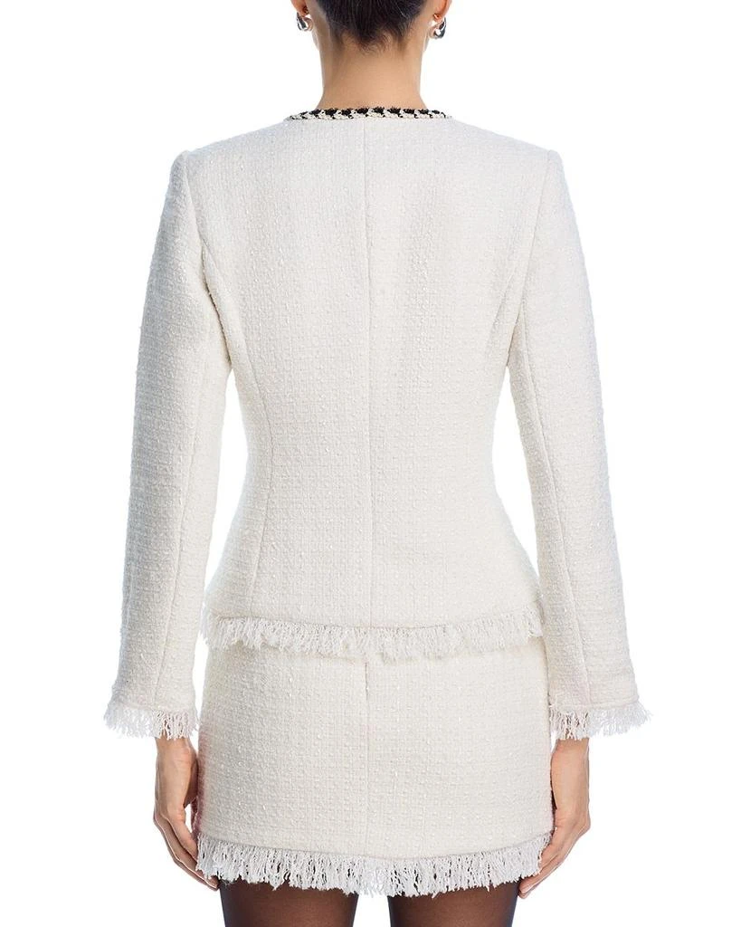 AQUA Tweed Fringe Trim Jacket 3