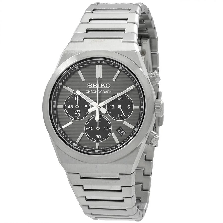 Seiko Sport Chronograph Quartz Grey Dial Men's Watch SSB455P1 1