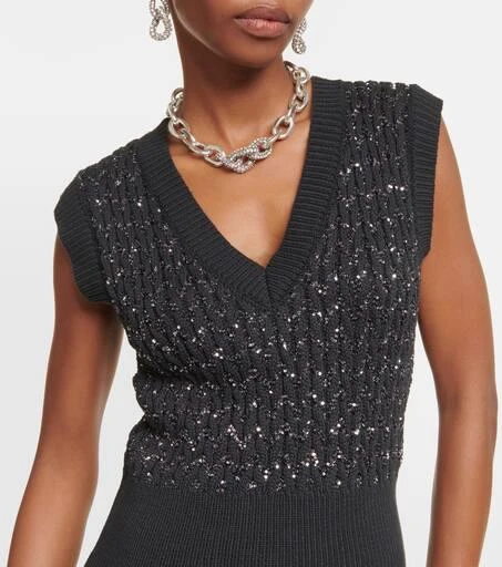 Missoni Metallic cable-knit sweater vest 4