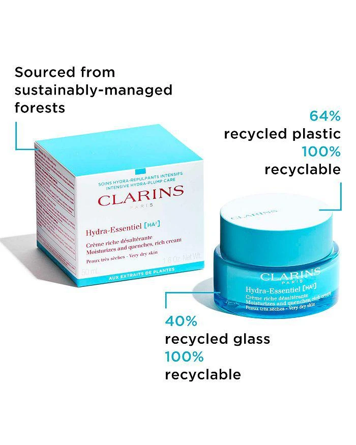 Clarins Hydra Essentiel Rich Moisturizer with Double Hyaluronic Acid 1.6 oz. 6