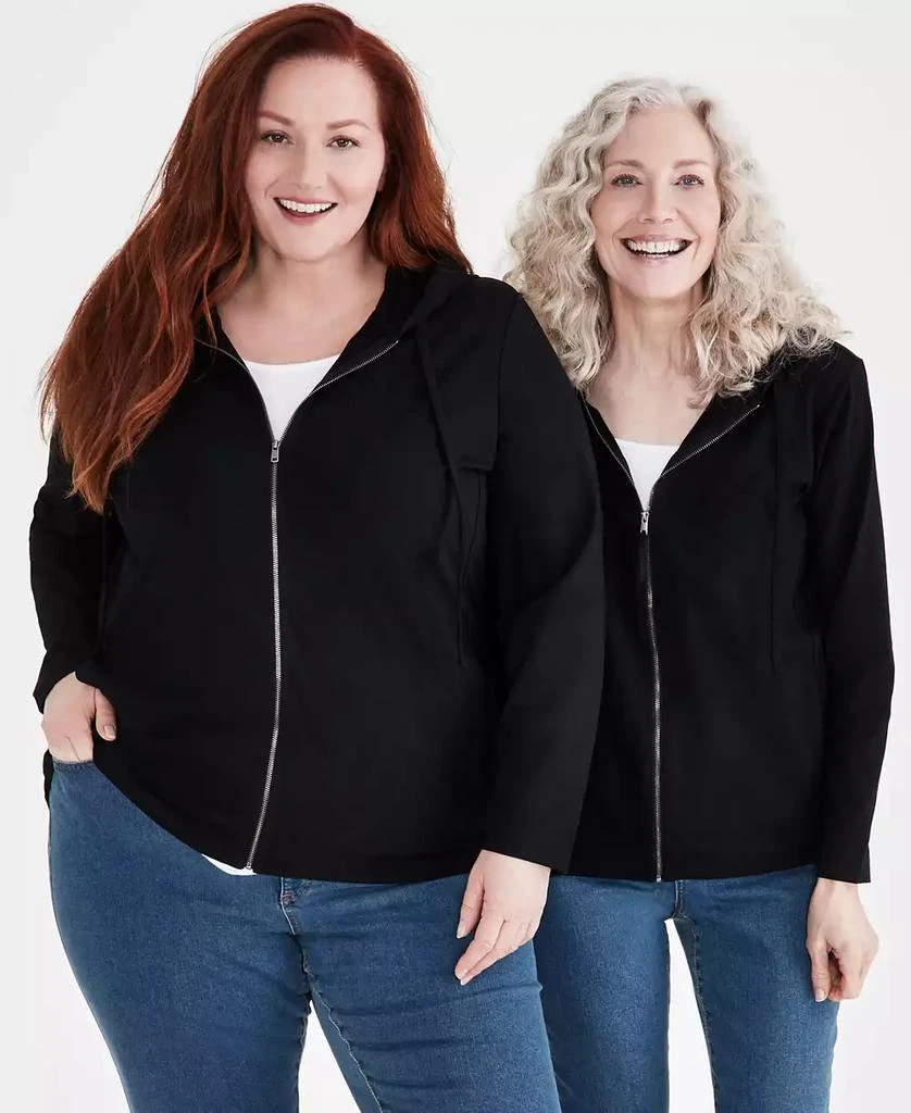 Style & Co Women's Zip-Front Hooded Sweatshirt, Created for Macy's 3
