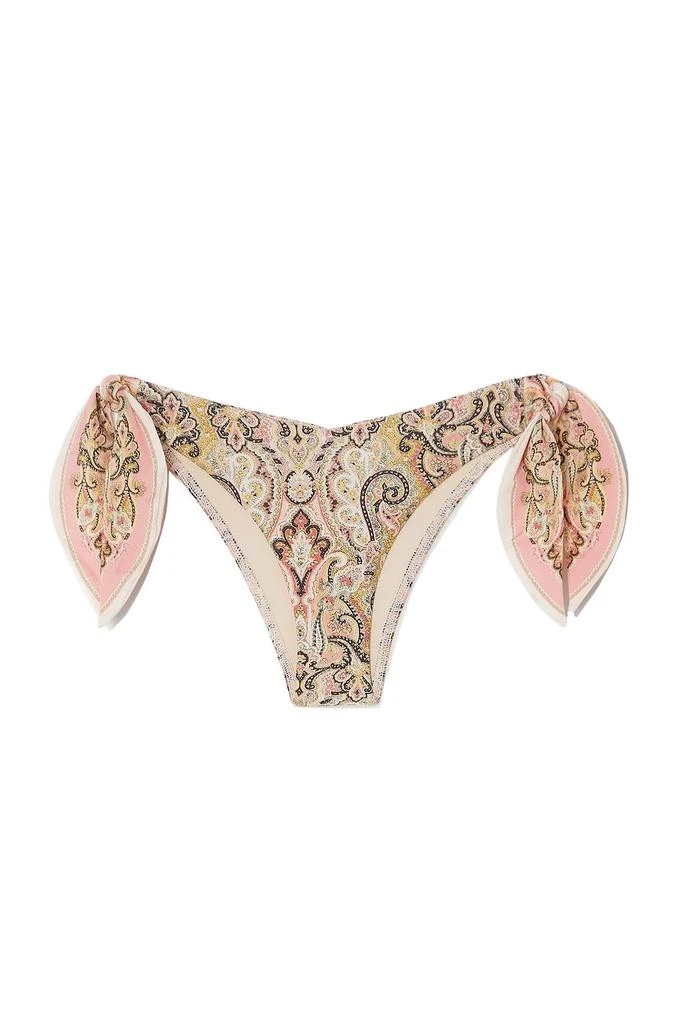 Zimmermann Freja knotted printed low-rise bikini briefs 1