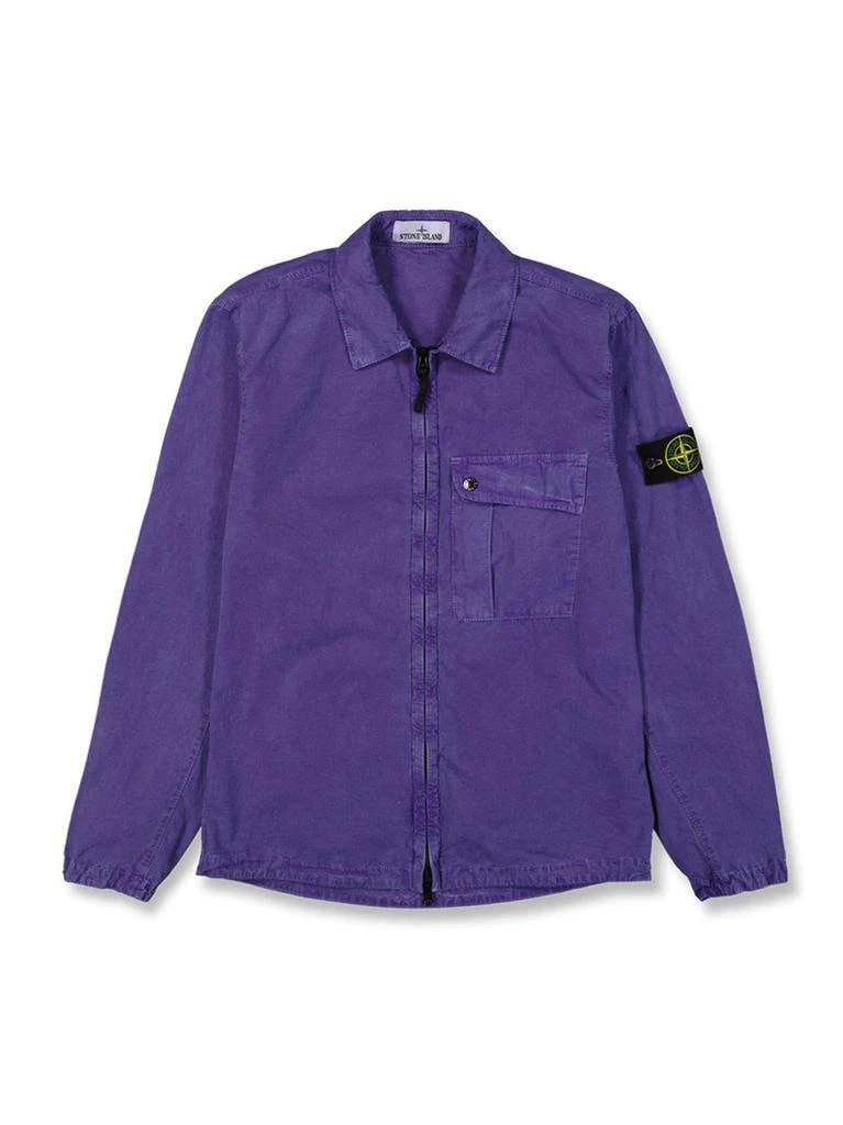 Stone Island Compass-badge Zipped Shirt Jacket 1