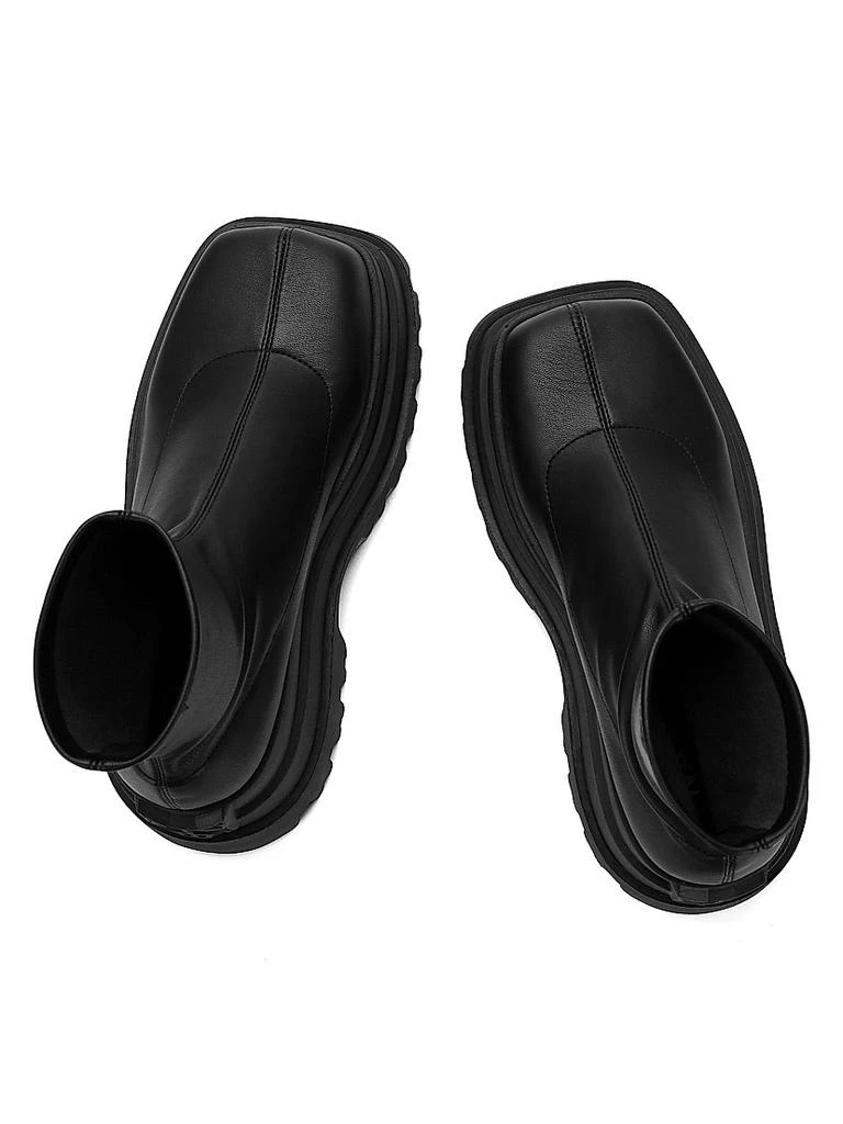 Naked Wolfe Sassy Black Stretch Platform Boots 7