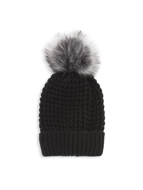 Shop Faux Fur Pom Knit Hat on Sale at BeyondStyle – Get 76 