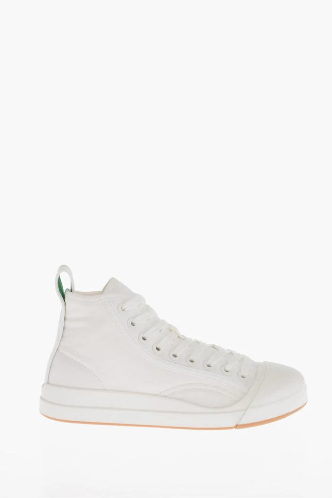 Bottega Veneta Bottega Veneta Canvas VULCAN High-Top Sneakers with Rubberized Toe 3