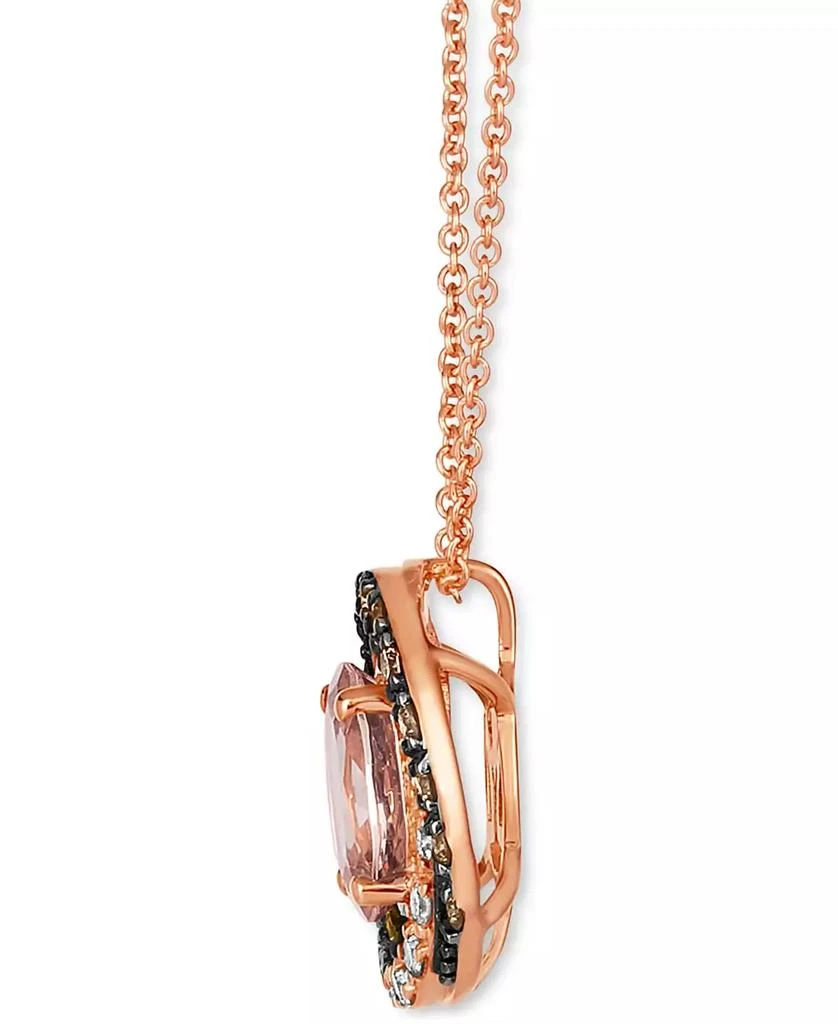 Le Vian Peach Morganite (7/8 ct. t.w.) 
Diamond (1/3 ct. t.w.) Adjustable 20" Pendant Necklace in 14k Rose Gold 2