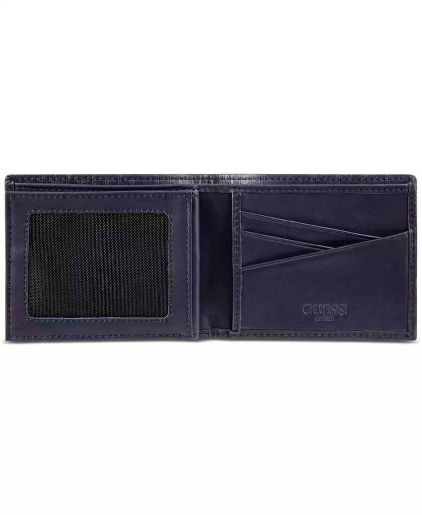 GUESS Men's Cube Embossed Leather Wallet 4