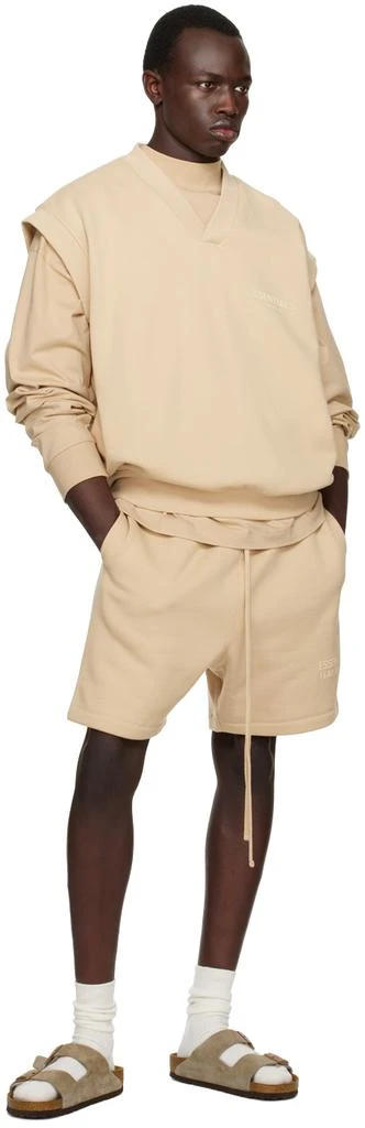 Essentials Beige Crewneck Long Sleeve T-Shirt 4