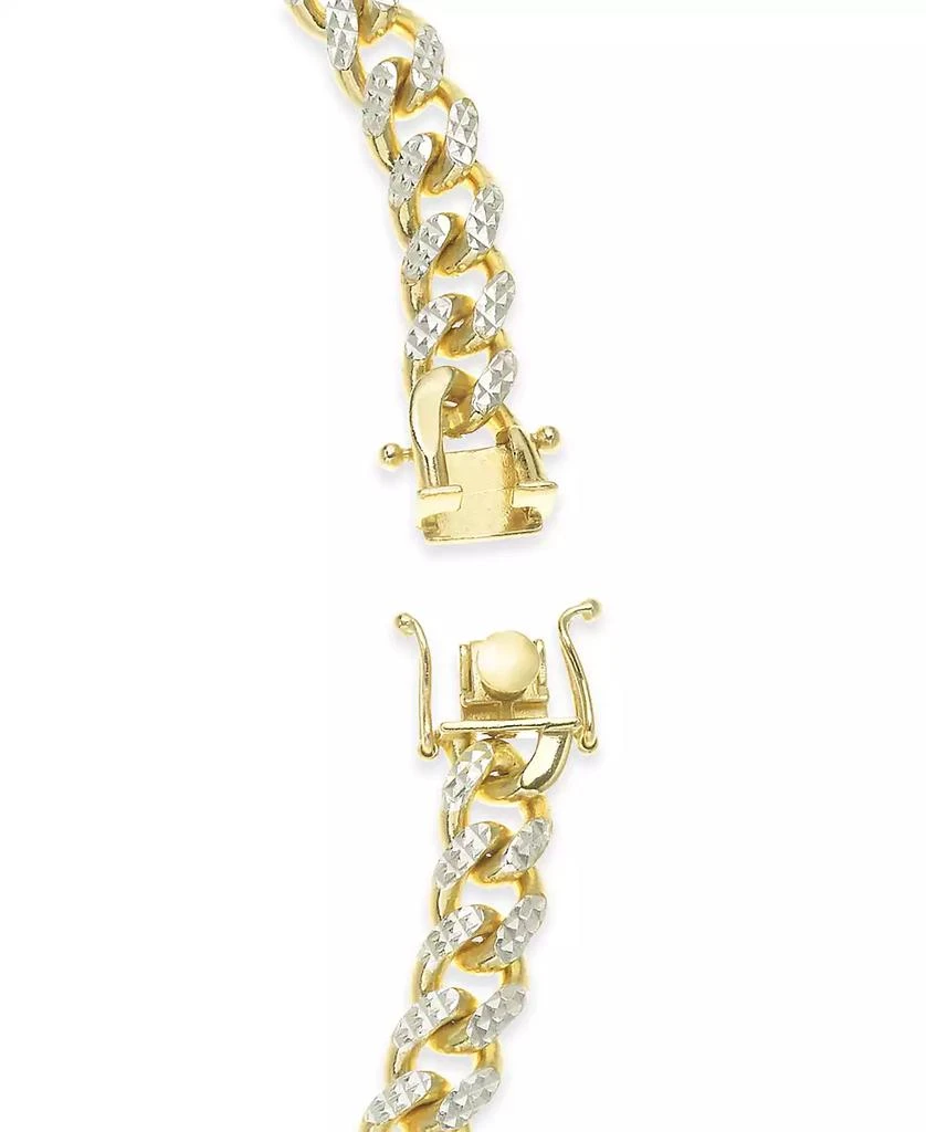 Macy
s Men
s Two-Tone Cuban Link Chain Bracelet in 14k Gold-Plated Sterling Silver and Sterling Silver 4
