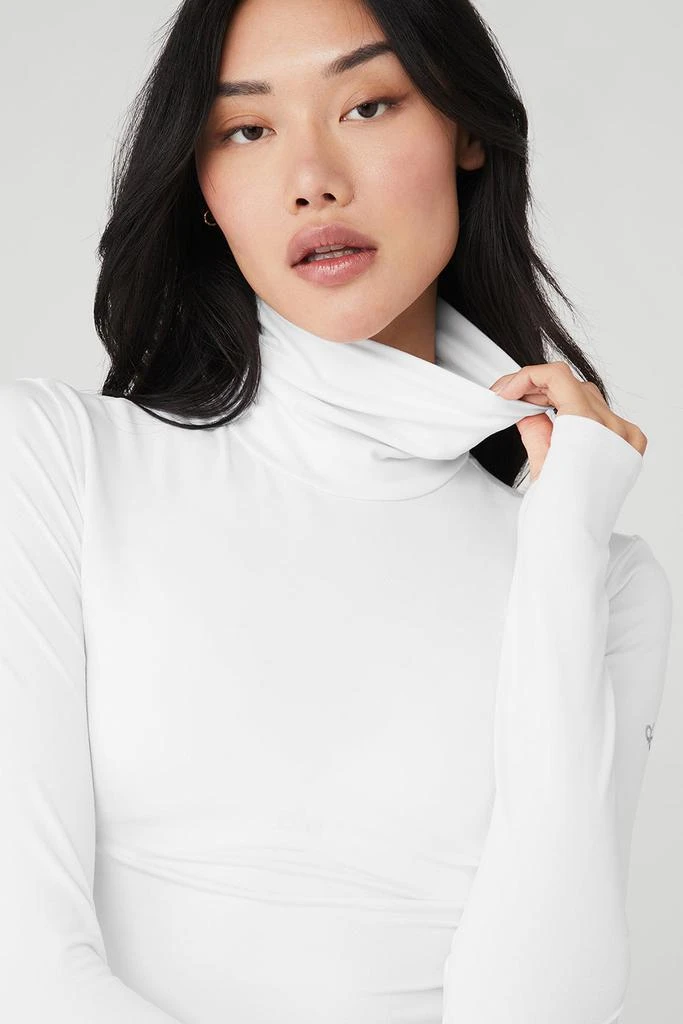 Alo Alosoft Refine Turtleneck - White 4