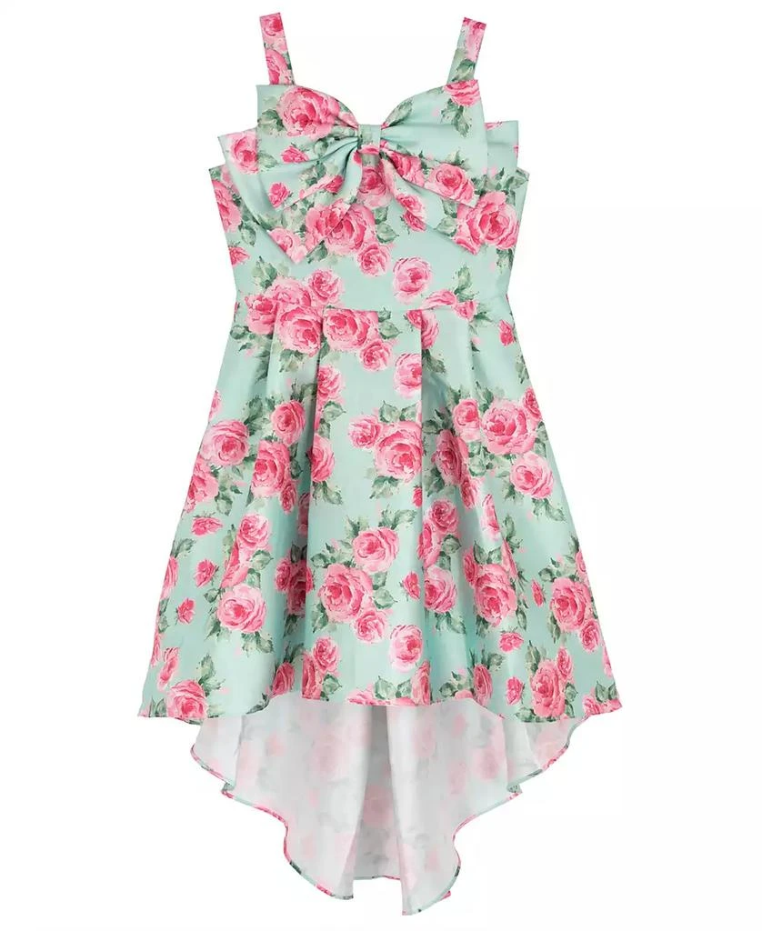 Rare Editions Girls
 7-16 Floral Mikado Hi-Lo Bow Dress