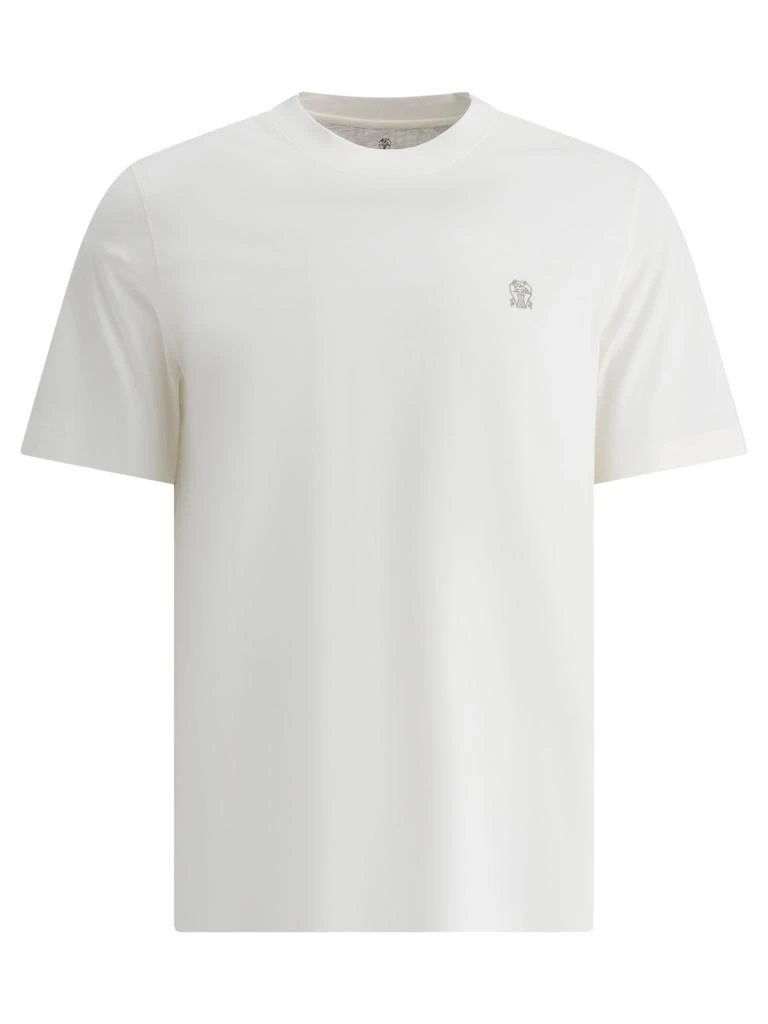 Brunello Cucinelli LOGO-EMBROIDERED T-SHIRT 1