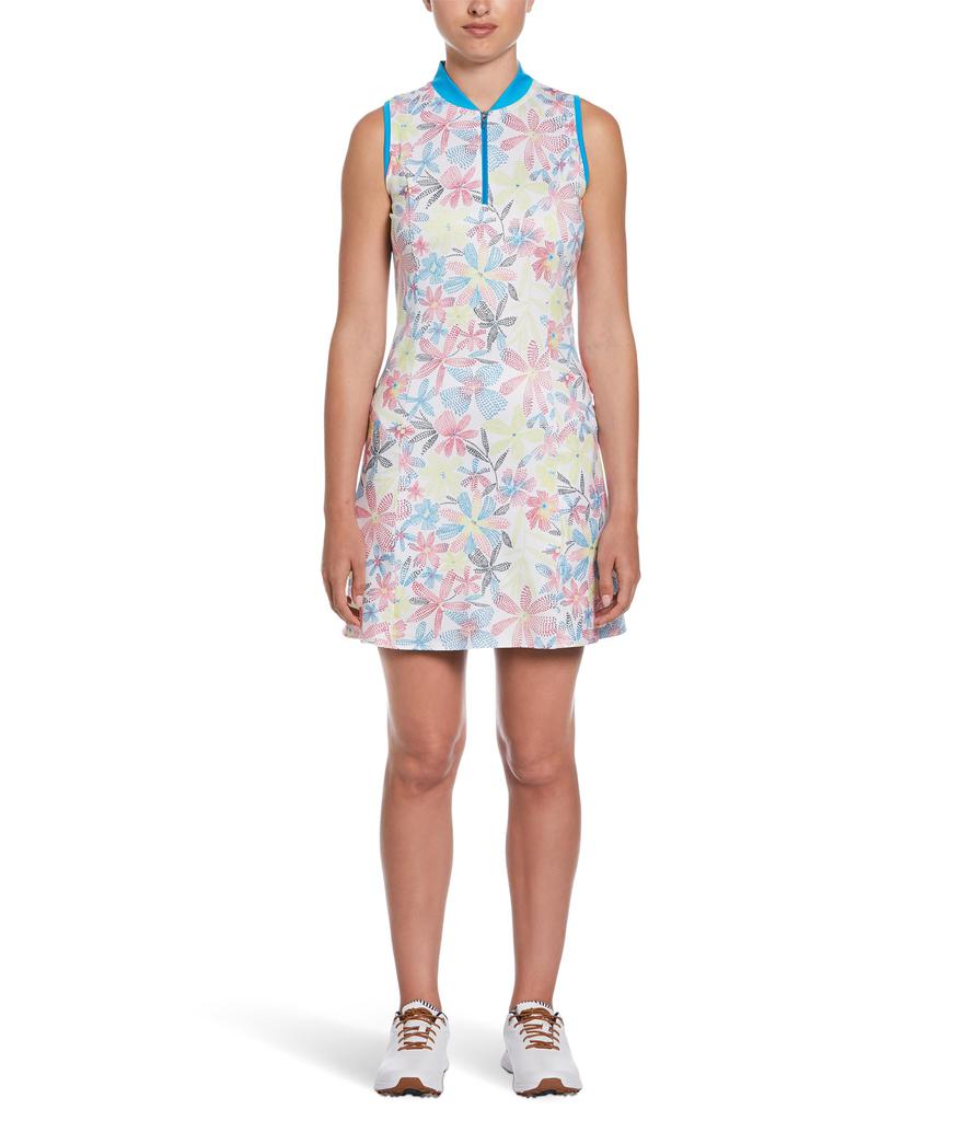 Callaway Chevron Floral Sleeveless Dress