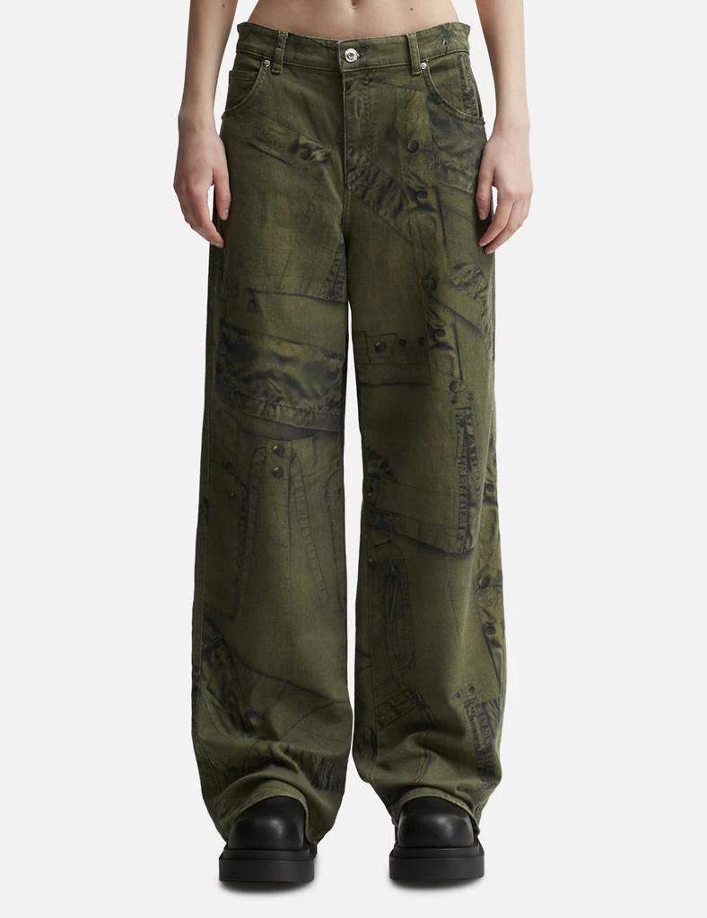 Blumarine Boy Fit Pants with Cargo-Patch Print 1