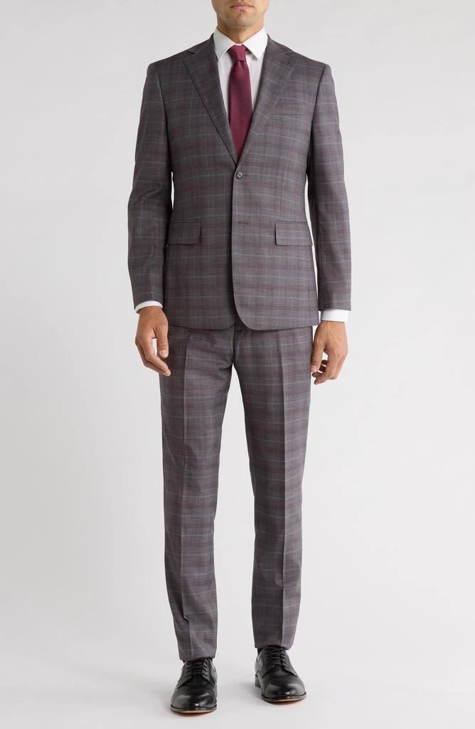 English Laundry Trim Fit Plaid Two-Piece Suit