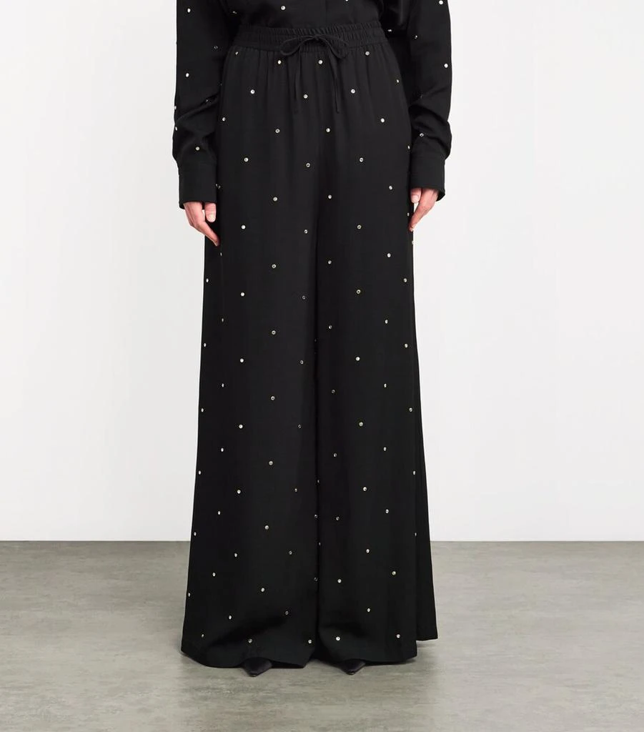 Stella McCartney Rose Collection Embellished Wide-Leg Trousers 3