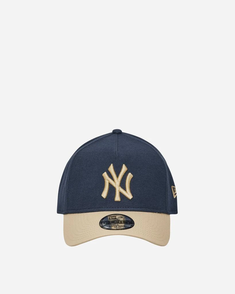 New Era New York Yankees Moleskin Crown 9FORTY A-Frame Adjustable Cap Navy 1