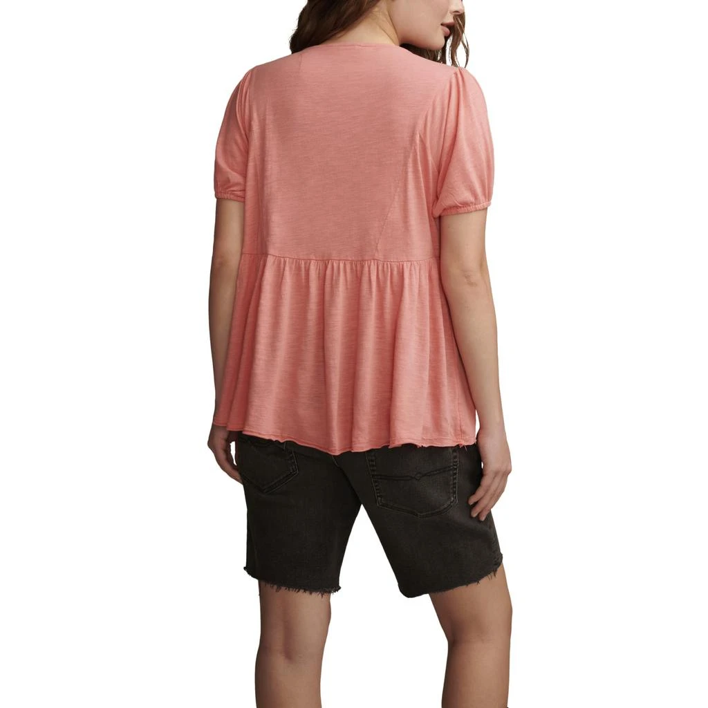 Lucky Brand Crochet Yoke Babydoll Top 3