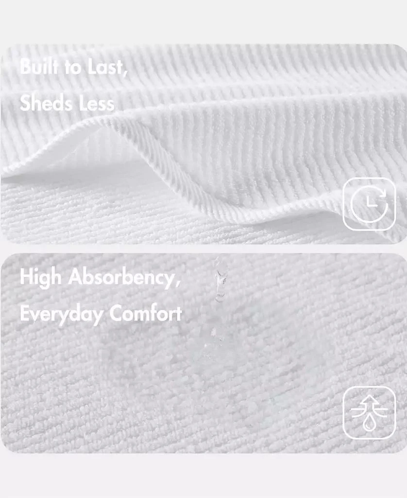 Madison Park Diagonal Ribbed Cotton 4-Pc. Bath Towel Set 20