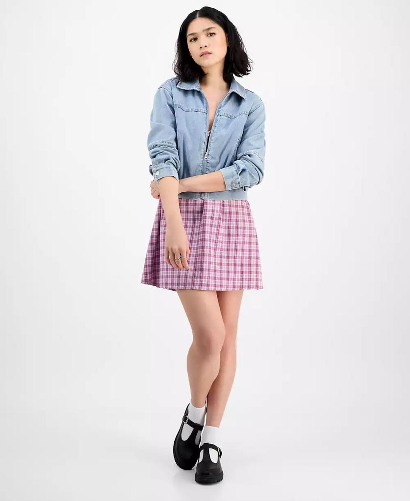 Ultra Flirt Juniors' Zip-Up Denim Jacket