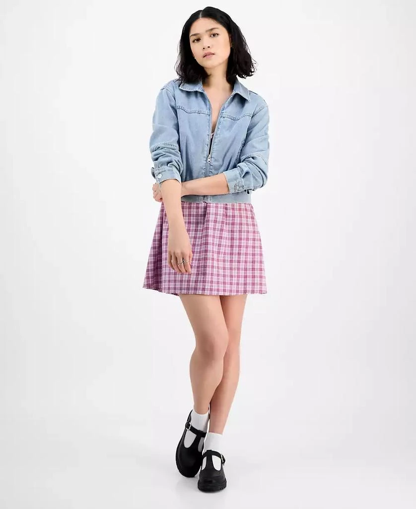 Ultra Flirt Juniors' Zip-Up Denim Jacket 2