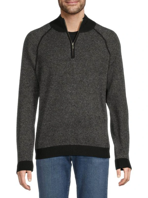 Magaschoni Cashmere Quarter Zip Pullover 1