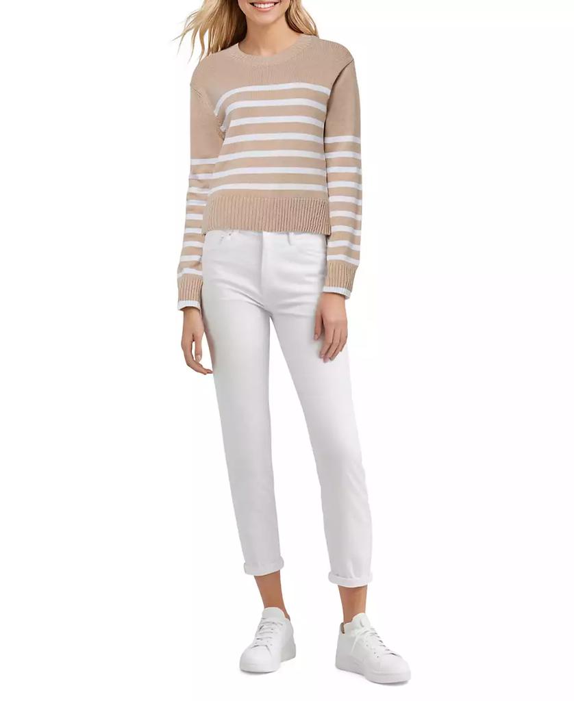 Three Dots Women's Marin Striped Long-Sleeve Sweater
