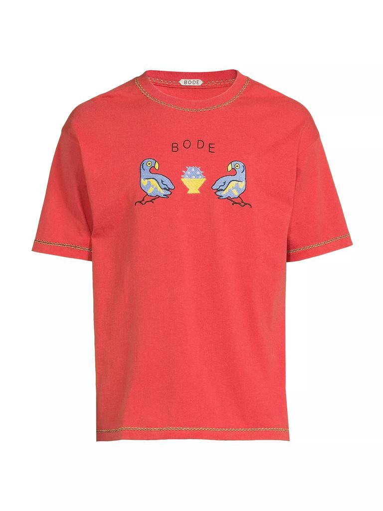 Bode Twin Parakeet Cotton T-Shirt