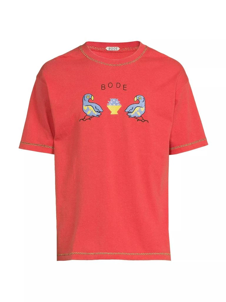 Bode Twin Parakeet Cotton T-Shirt 1