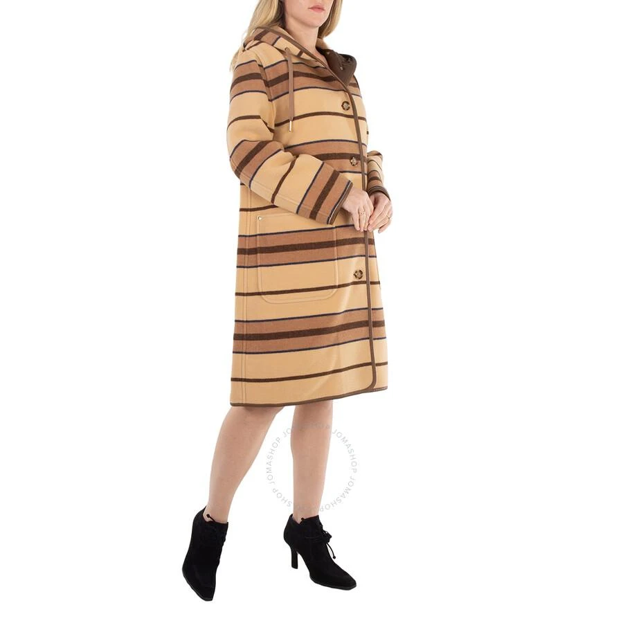 Burberry Leyhill Striped Wool Single-Breasted Coat 3
