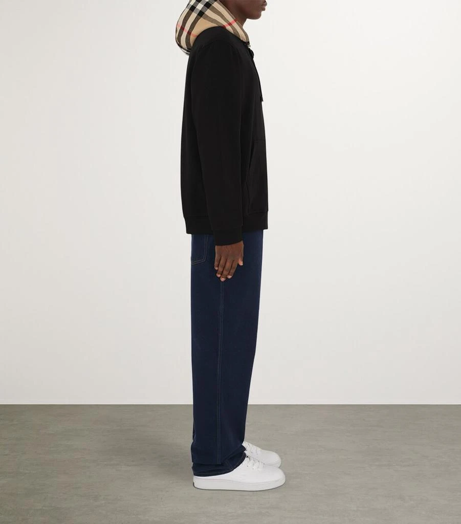 Burberry Check-Trim Zip-Up Hoodie 3