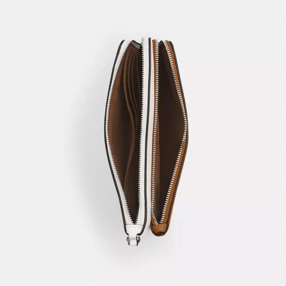 Coach Double Zip Wallet In Colorblock 2