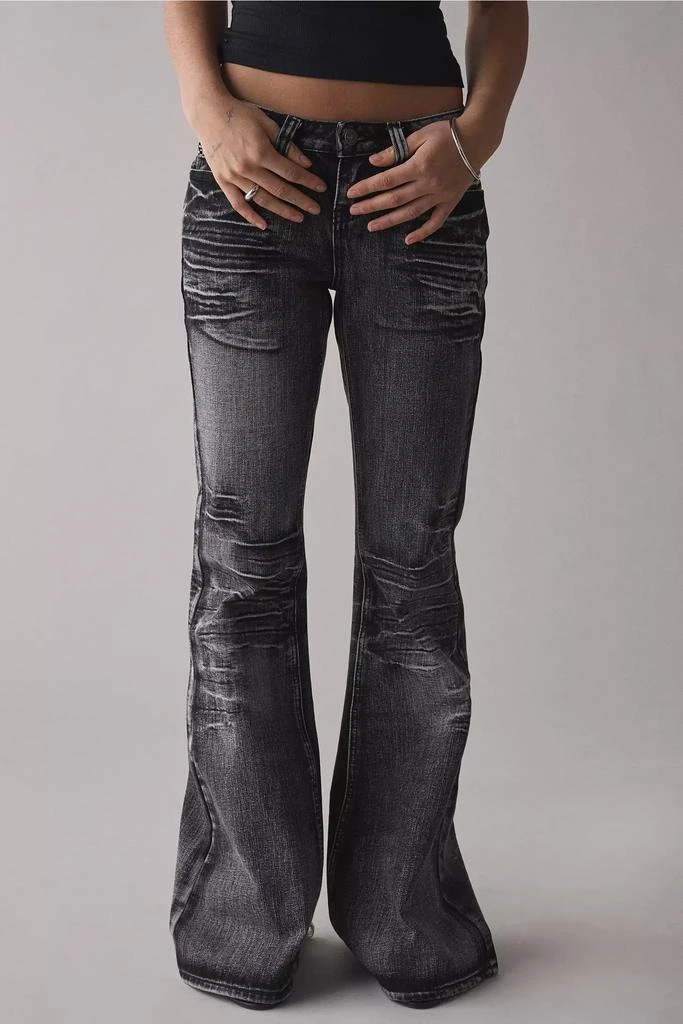 Jaded London Jaded London Washed Black Drift Flare Jean 3