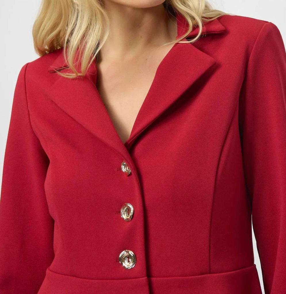 JOSEPH RIBKOFF Joseph Ribkoff - Notched Collar Peplum Blazer 3