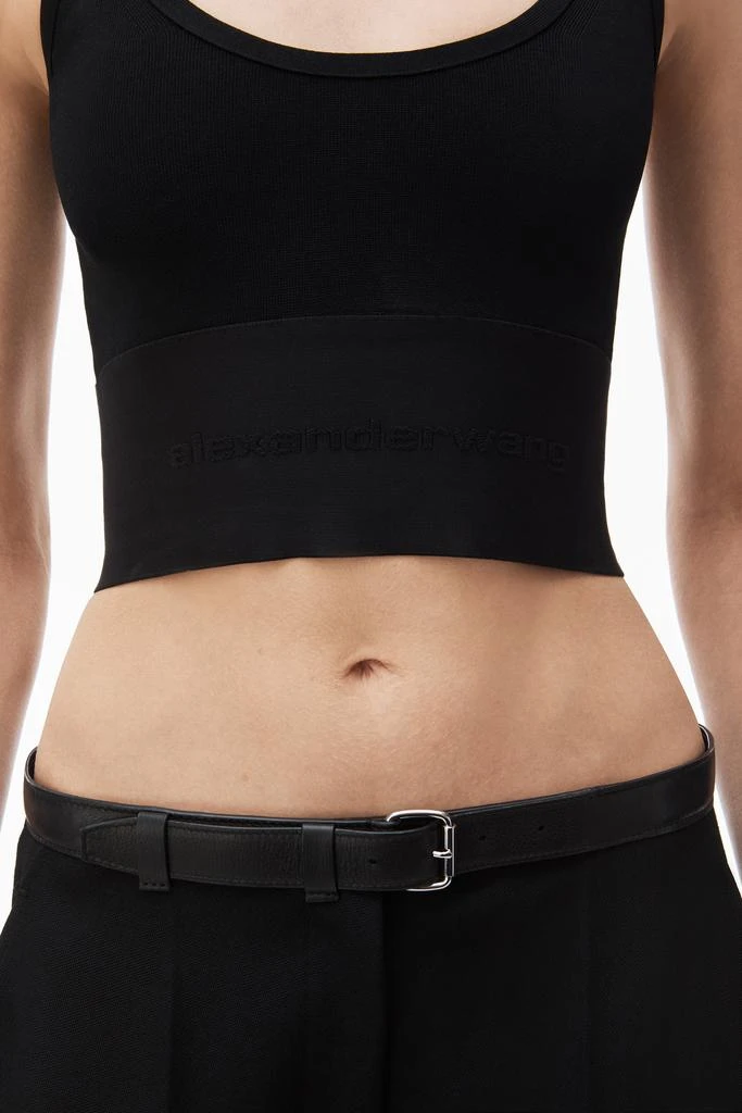 Alexander Wang LOGO ELASTIC SCOOPNECK BRA TOP 5