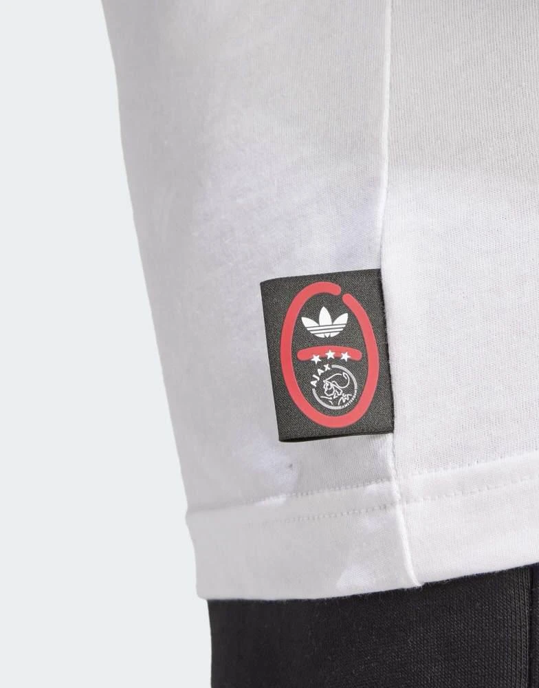 Adidas adidas Originals Ajax amsterdam graphic tee in white 3