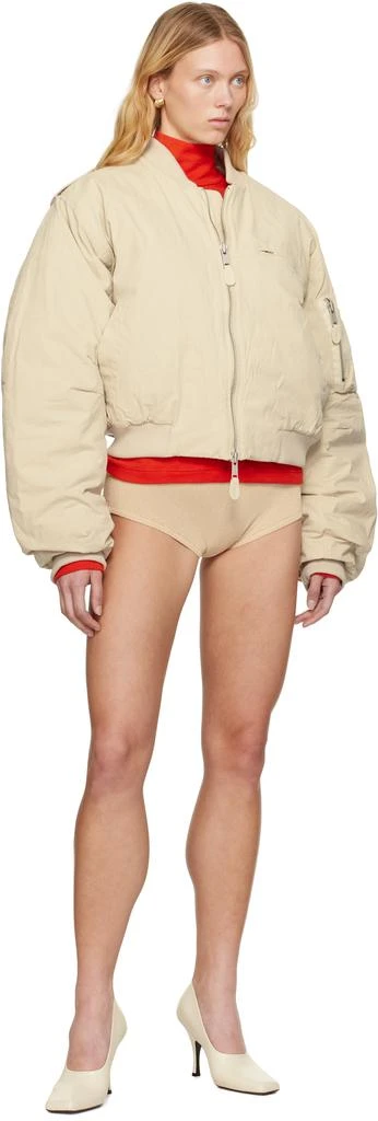 Entire Studios Beige A-4 Bomber Jacket 4