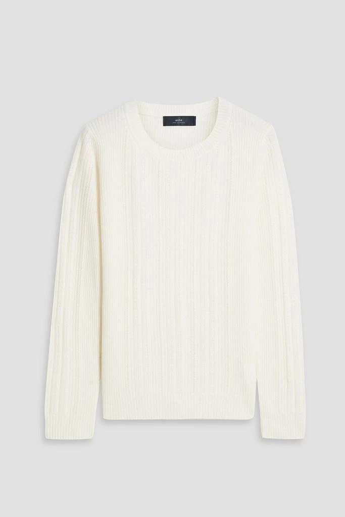 Arch4 Coombe ribbed pointelle-knit cashmere sweater 1
