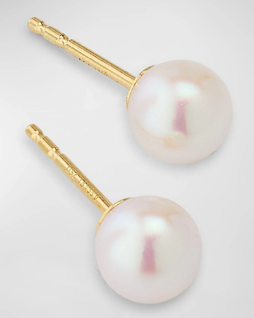Assael 18k Yellow Gold Akoya Cultured Pearl Stud Earrings 3