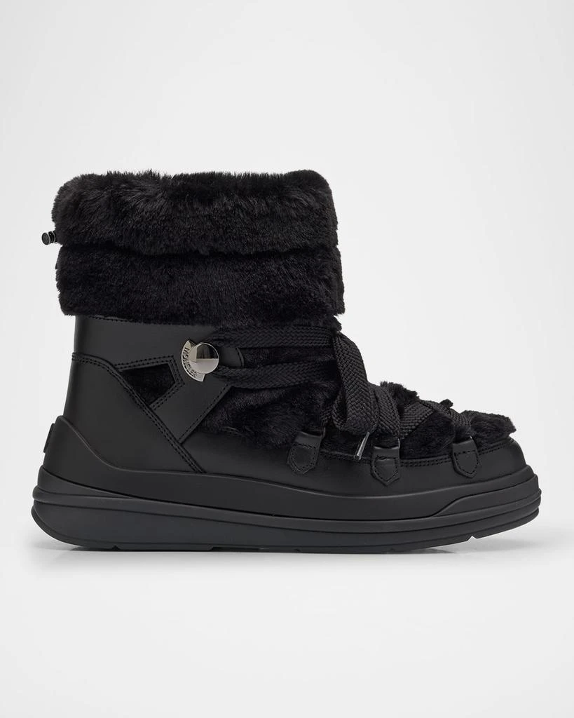 Moncler Insolux Leather Faux Fur Snow Boots 1