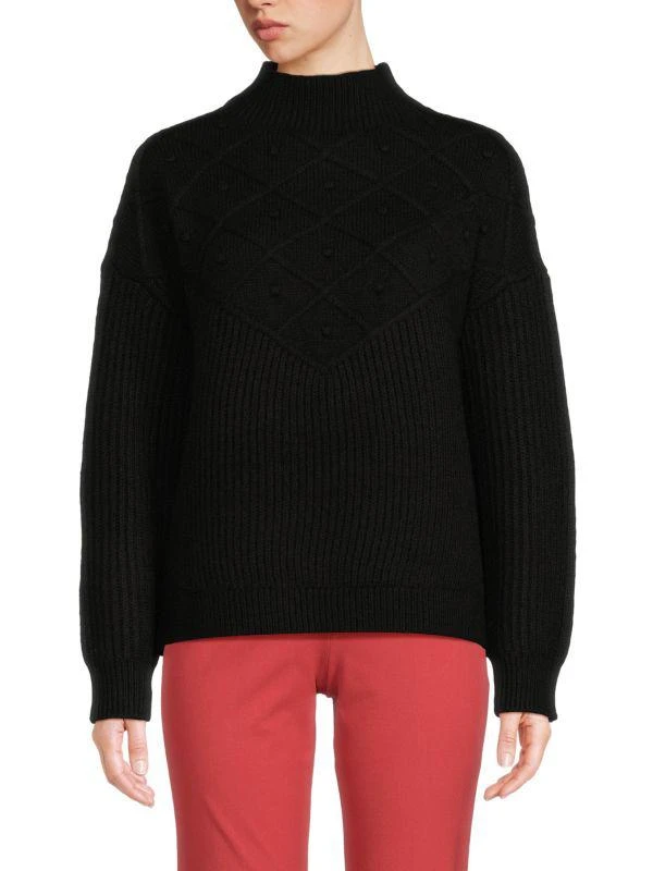 Calvin Klein Popcorn Knit Mockneck Sweater 1