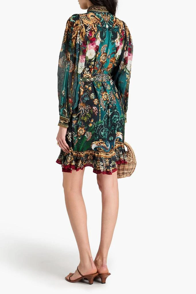 Camilla Crystal-embellished printed silk crepe de chine mini dress 3