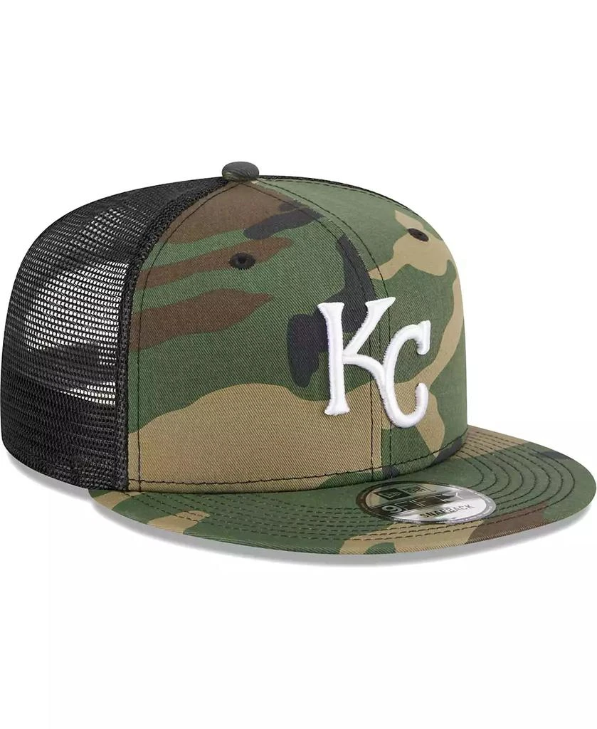 New Era Men's Camo Kansas City Royals Woodland Camo Trucker 9FIFTY Snapback Hat 4